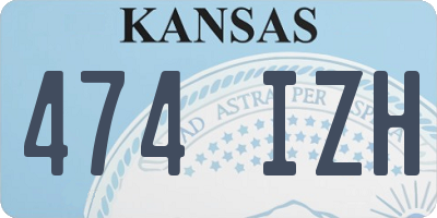 KS license plate 474IZH