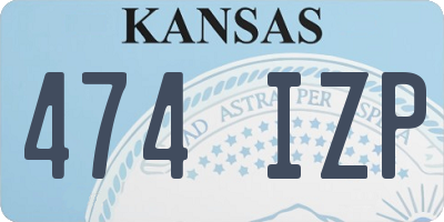 KS license plate 474IZP