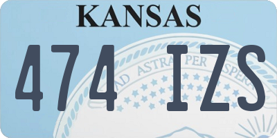 KS license plate 474IZS