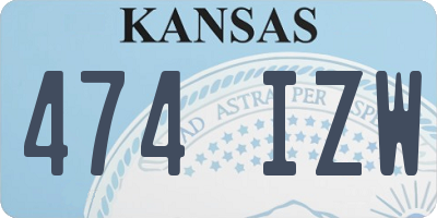 KS license plate 474IZW