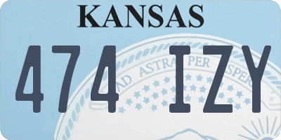 KS license plate 474IZY