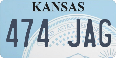 KS license plate 474JAG