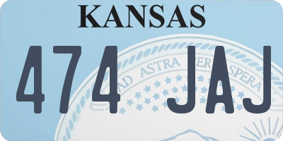 KS license plate 474JAJ