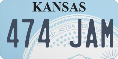 KS license plate 474JAM