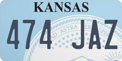KS license plate 474JAZ