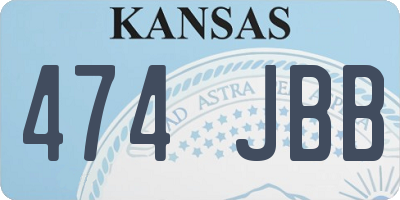 KS license plate 474JBB