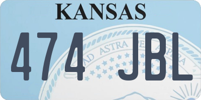 KS license plate 474JBL