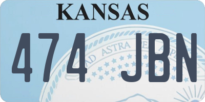 KS license plate 474JBN