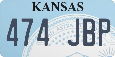 KS license plate 474JBP