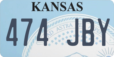 KS license plate 474JBY