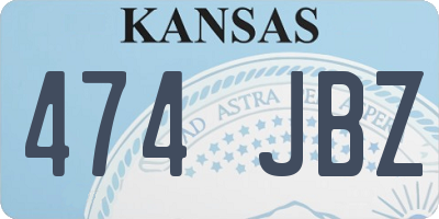 KS license plate 474JBZ