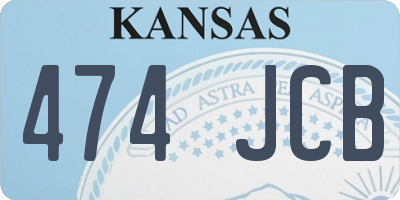 KS license plate 474JCB