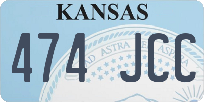 KS license plate 474JCC