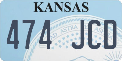 KS license plate 474JCD