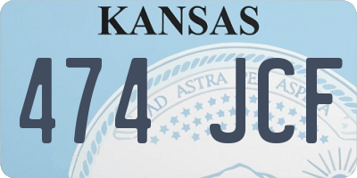 KS license plate 474JCF