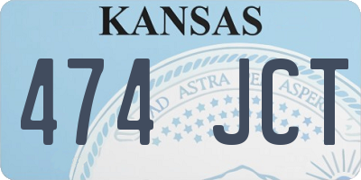 KS license plate 474JCT