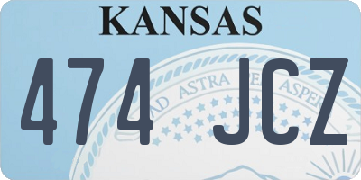 KS license plate 474JCZ