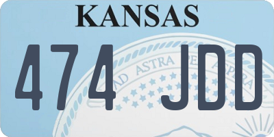 KS license plate 474JDD