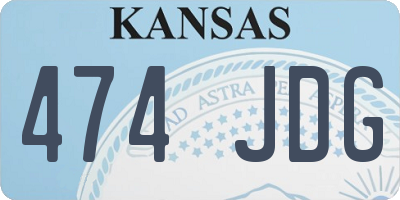 KS license plate 474JDG