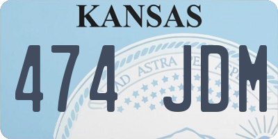 KS license plate 474JDM