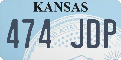 KS license plate 474JDP