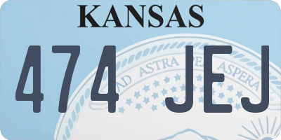 KS license plate 474JEJ