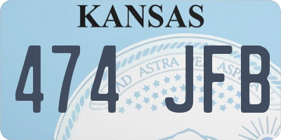 KS license plate 474JFB