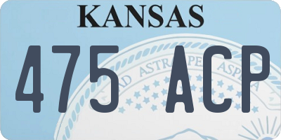 KS license plate 475ACP
