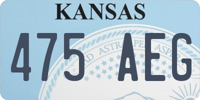 KS license plate 475AEG