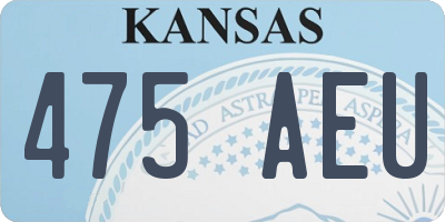 KS license plate 475AEU