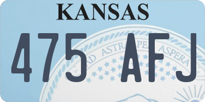 KS license plate 475AFJ