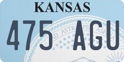 KS license plate 475AGU