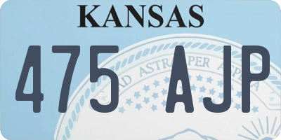 KS license plate 475AJP