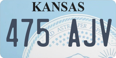 KS license plate 475AJV