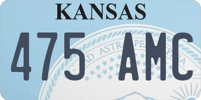 KS license plate 475AMC