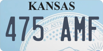 KS license plate 475AMF