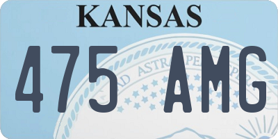 KS license plate 475AMG