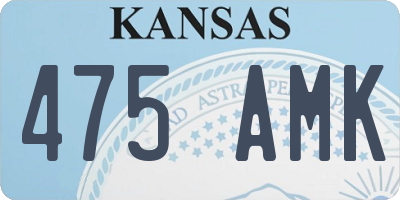 KS license plate 475AMK