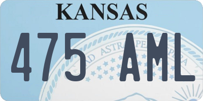 KS license plate 475AML