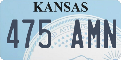 KS license plate 475AMN
