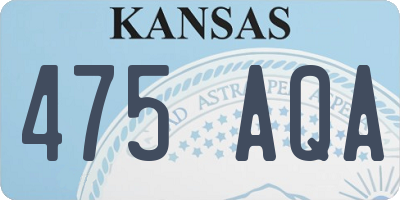KS license plate 475AQA