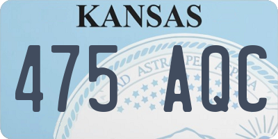 KS license plate 475AQC