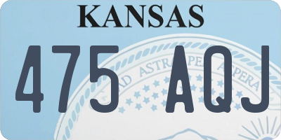 KS license plate 475AQJ