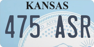 KS license plate 475ASR