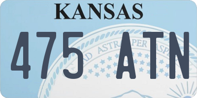 KS license plate 475ATN