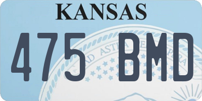 KS license plate 475BMD