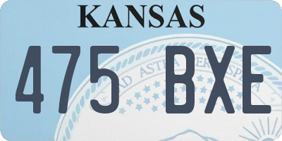 KS license plate 475BXE
