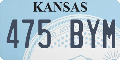 KS license plate 475BYM