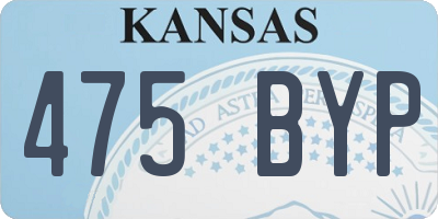 KS license plate 475BYP