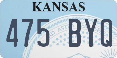 KS license plate 475BYQ